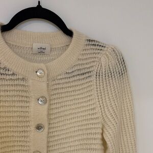 Wilfred Off White Knit Cardigan